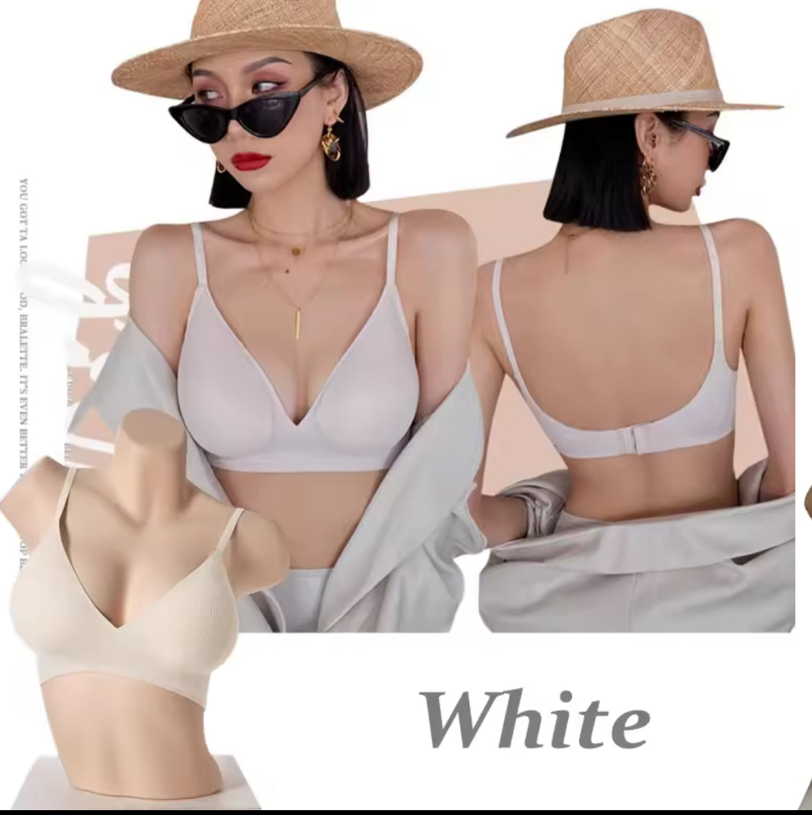 Women Sexy Seamless Bras Deep V Neck Bralette Sexy Lingerie Letter Strap Tops Push Up Underwear