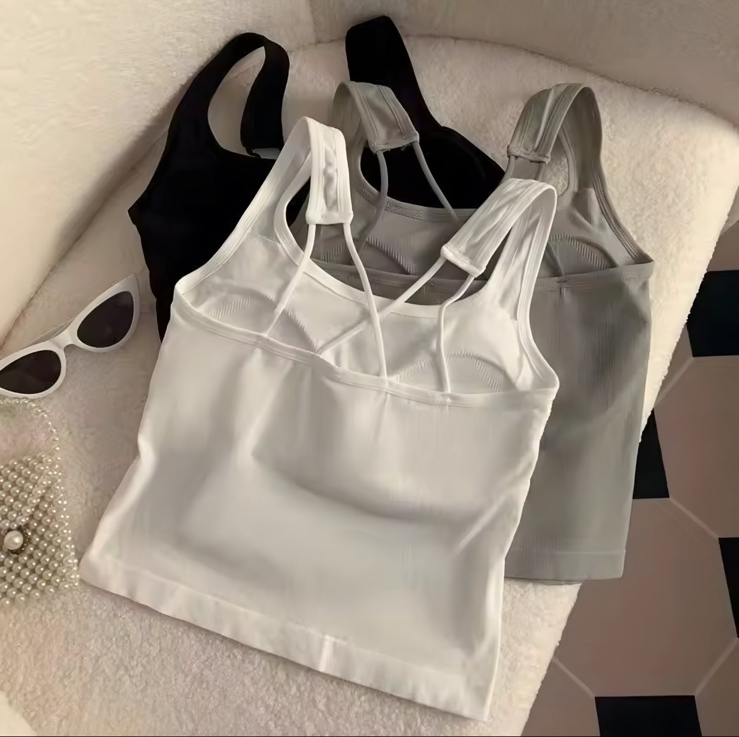 Sanrioed Hellokitty Fashion Women Clothing Y2K Tops with Breast Pad Cute T-Shirt Girl Summer Cropped Tops White Sexy Suspender