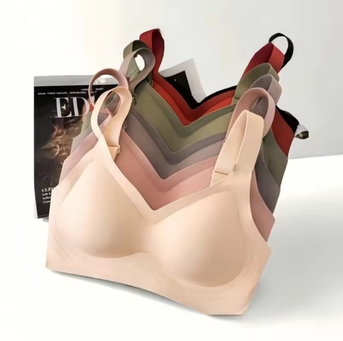 Seamless Bra For Women Push Up Sport Top Wireless Underwear Soft Support Padded