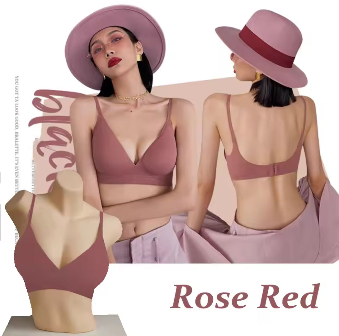 Women Sexy Seamless Bras Deep V Neck Bralette Sexy Lingerie Letter Strap Tops Push Up Underwear