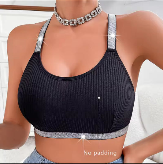Sexy Ribbed Sportswear Fitness Women Underwear Yoga Tanks Top