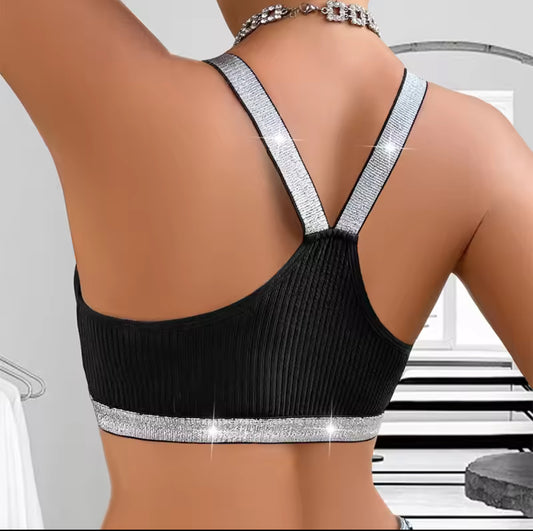 Sexy Ribbed Sportswear Fitness Women Underwear Yoga Tanks Top