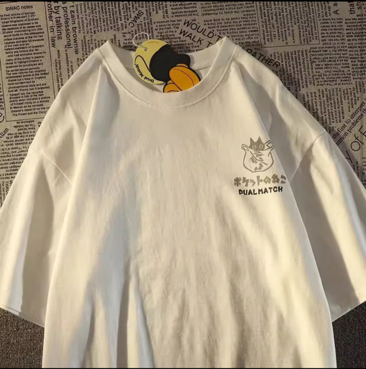 Summer Japanese Retro Pocket Cat Cartoon