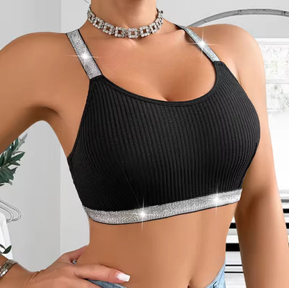 Sexy Ribbed Sportswear Fitness Women Underwear Yoga Tanks Top