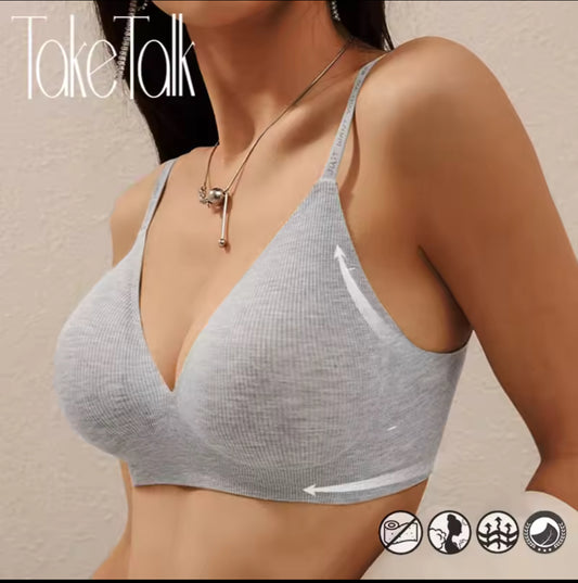 Women Sexy Seamless Bras Deep V Neck Bralette Sexy Lingerie Letter Strap Tops Push Up Underwear