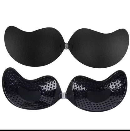 Invisible Push Up Bra for Women Backless Strapless Bra Seamless Front Closure Bralette Underwear Silicone Self-Adhesive Bra Pads