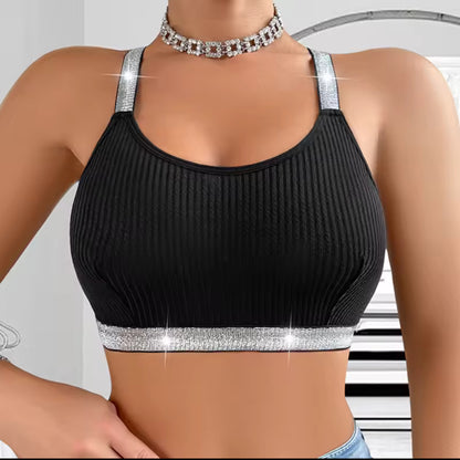 Sexy Ribbed Sportswear Fitness Women Underwear Yoga Tanks Top