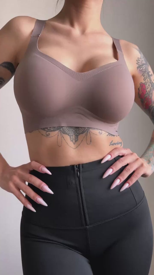 Seamless Bra For Women Push Up Sport Top Wireless Underwear Soft Support Padded
